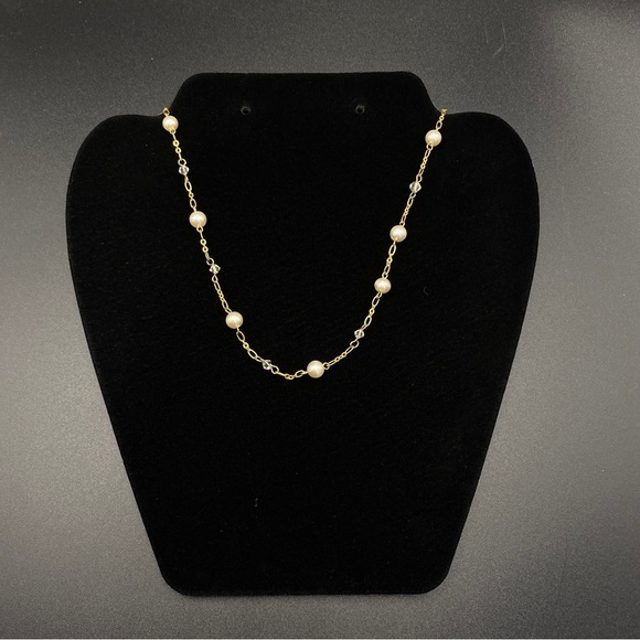 PHD Pearl & Gold Chain Choker Necklace - Picture 8 of 8